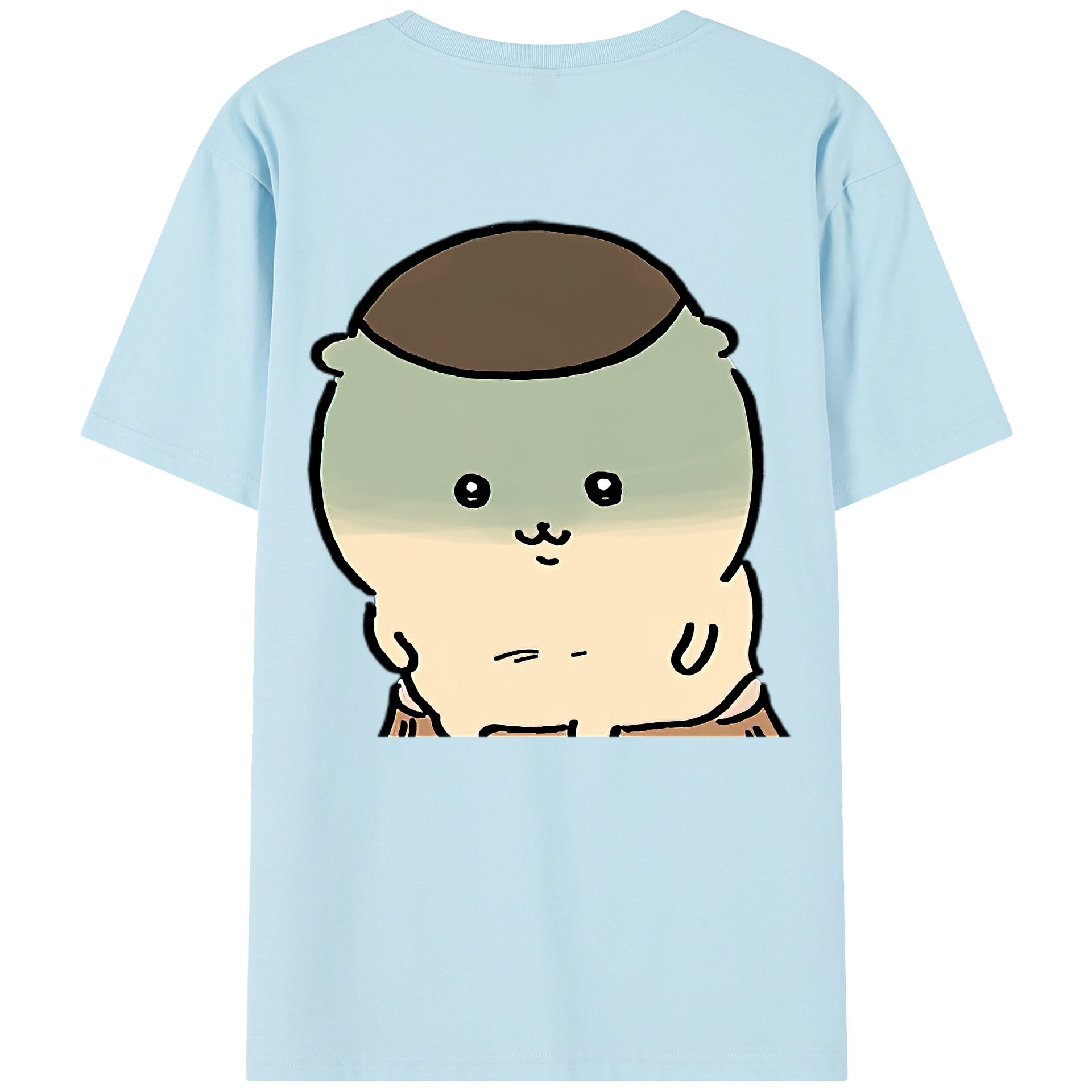 （画像用） ちいかわ くりまんじゅう Chii-kawa kuri manjū 綿100％半袖Tシャツ（背面プリント）